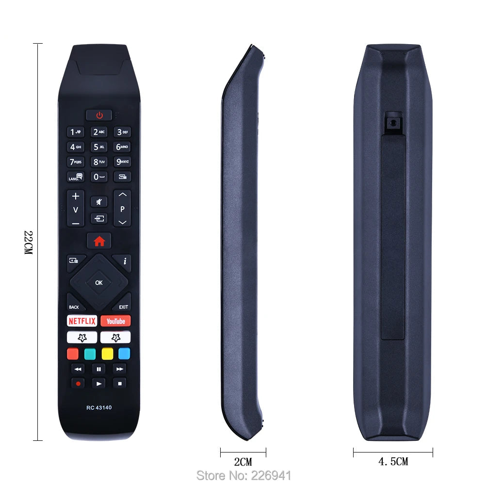 Hitachi RC43140 Replacement Remote Control for Smart Television Models