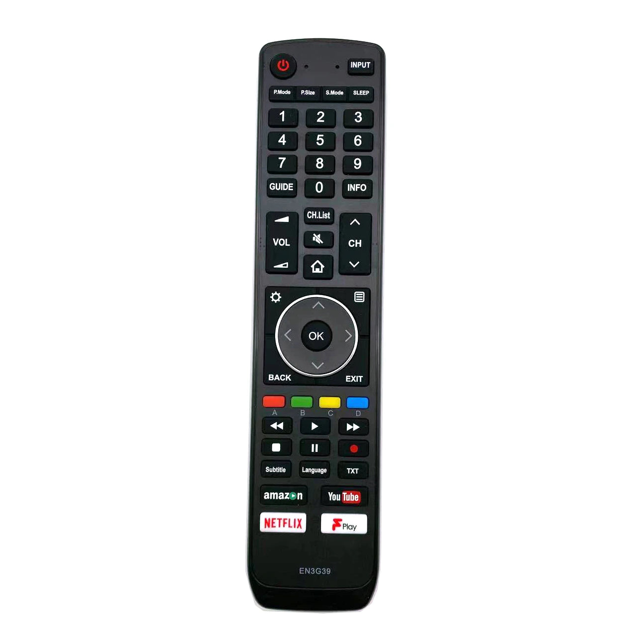 Hisense EN3G39 Replacement Remote Control for H49N5500 H43A6200UK H50N5300 H55A6200 H65A6200 TVs