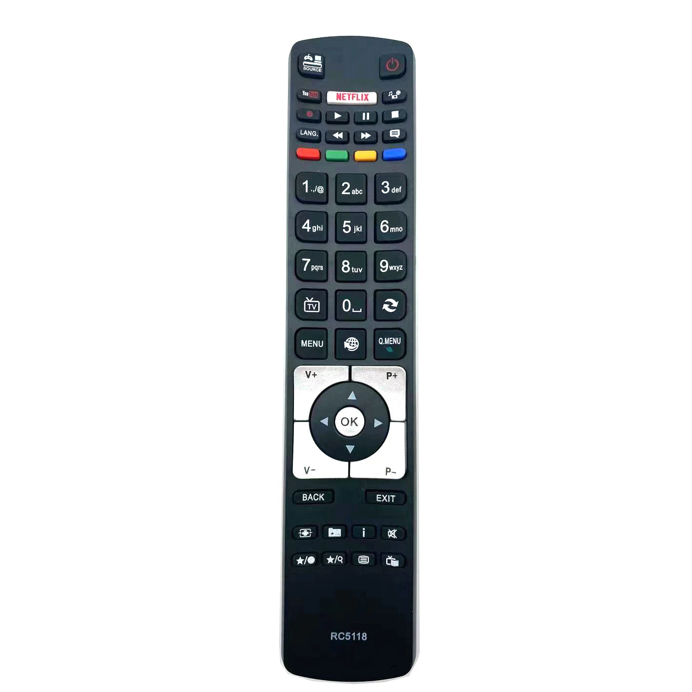 RC5118 RC5117 RC5118F Replacement Remote Control for Hitachi, Telefunken, Bush, Sharp, Finlux and JVC Televisions