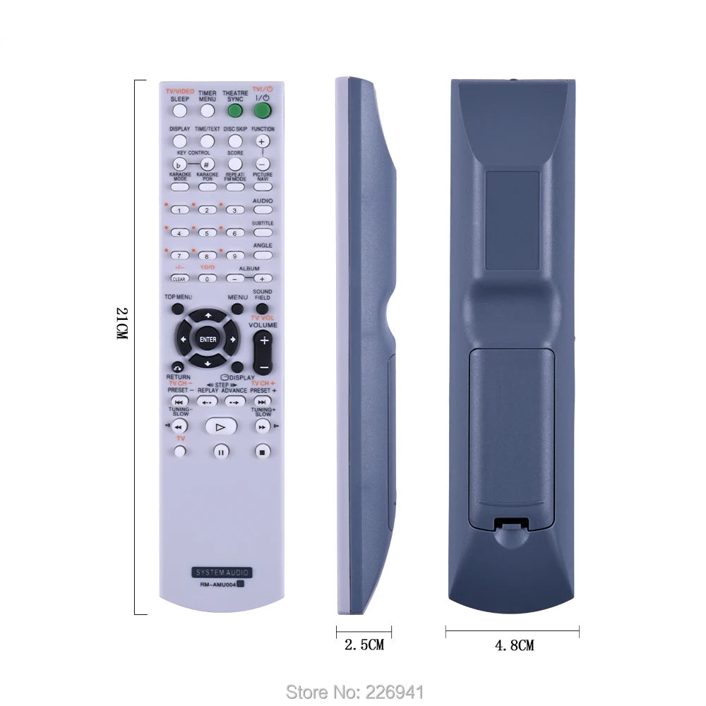 Sony RM-AMU004 Replacement Remote Control for Mini DVD Hi-Fi Audio Systems