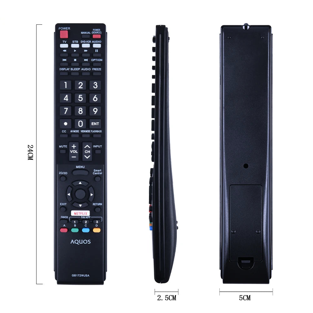 Sharp GB172WJSA Replacement Remote Control for AQUOS LED Television Models