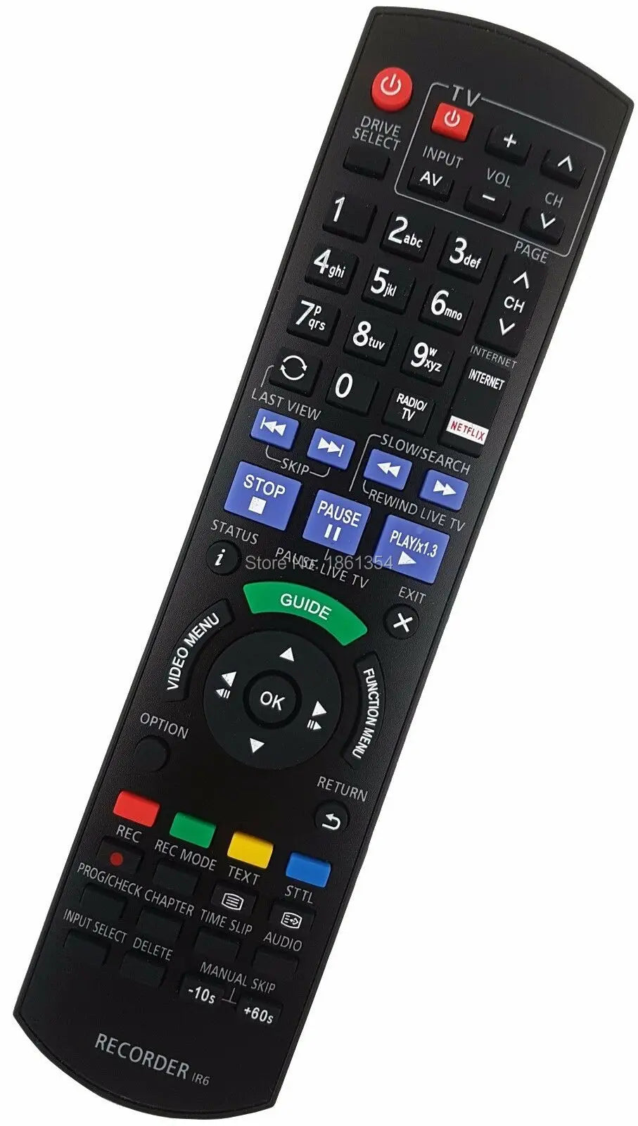 Panasonic DMR Remote Control Replacement for DMR-BWT850 HWT260 PWT560 BST755EG BST850EG