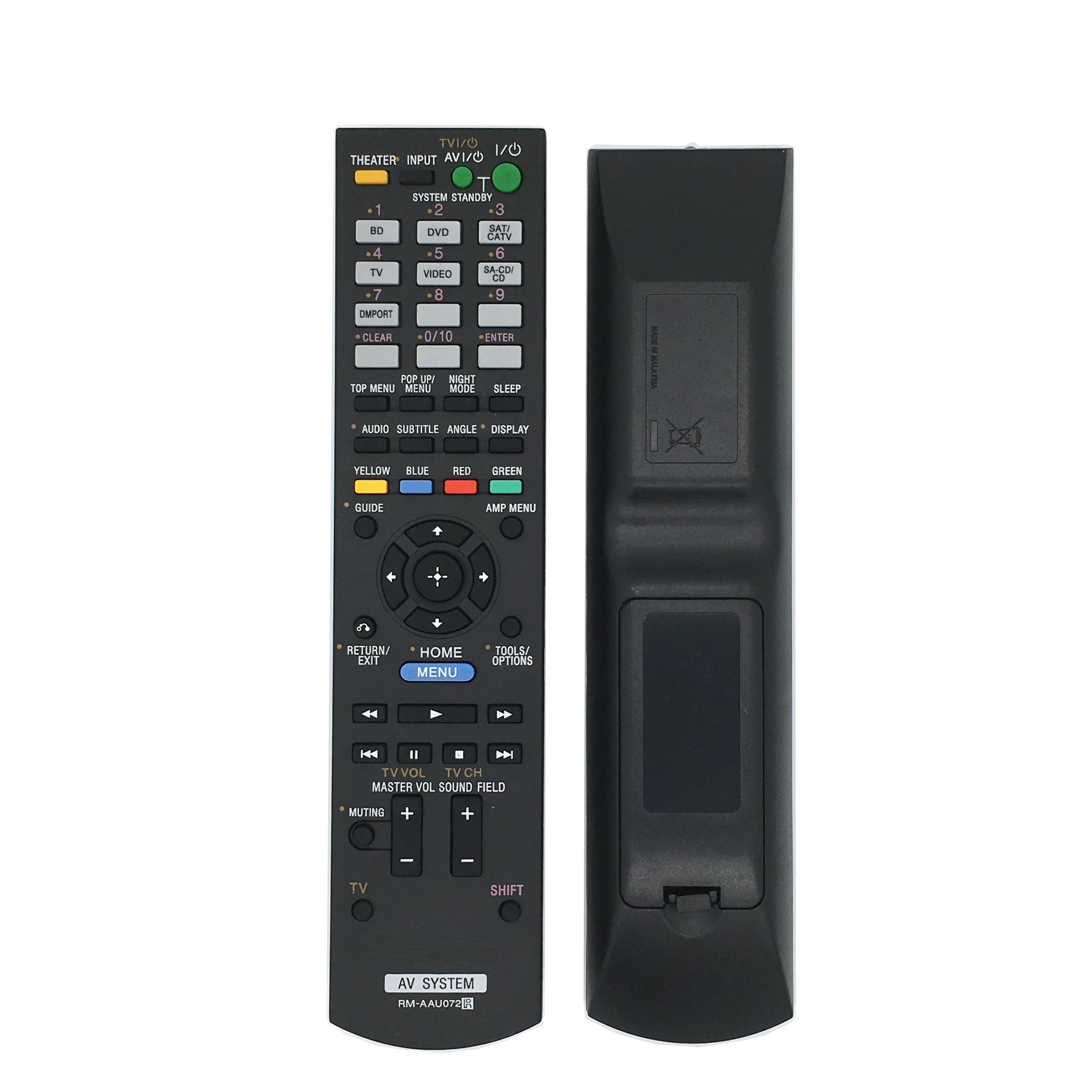 Sony RM-AAU072 Replacement Remote Control for HT and STR Series AV Receiver Systems