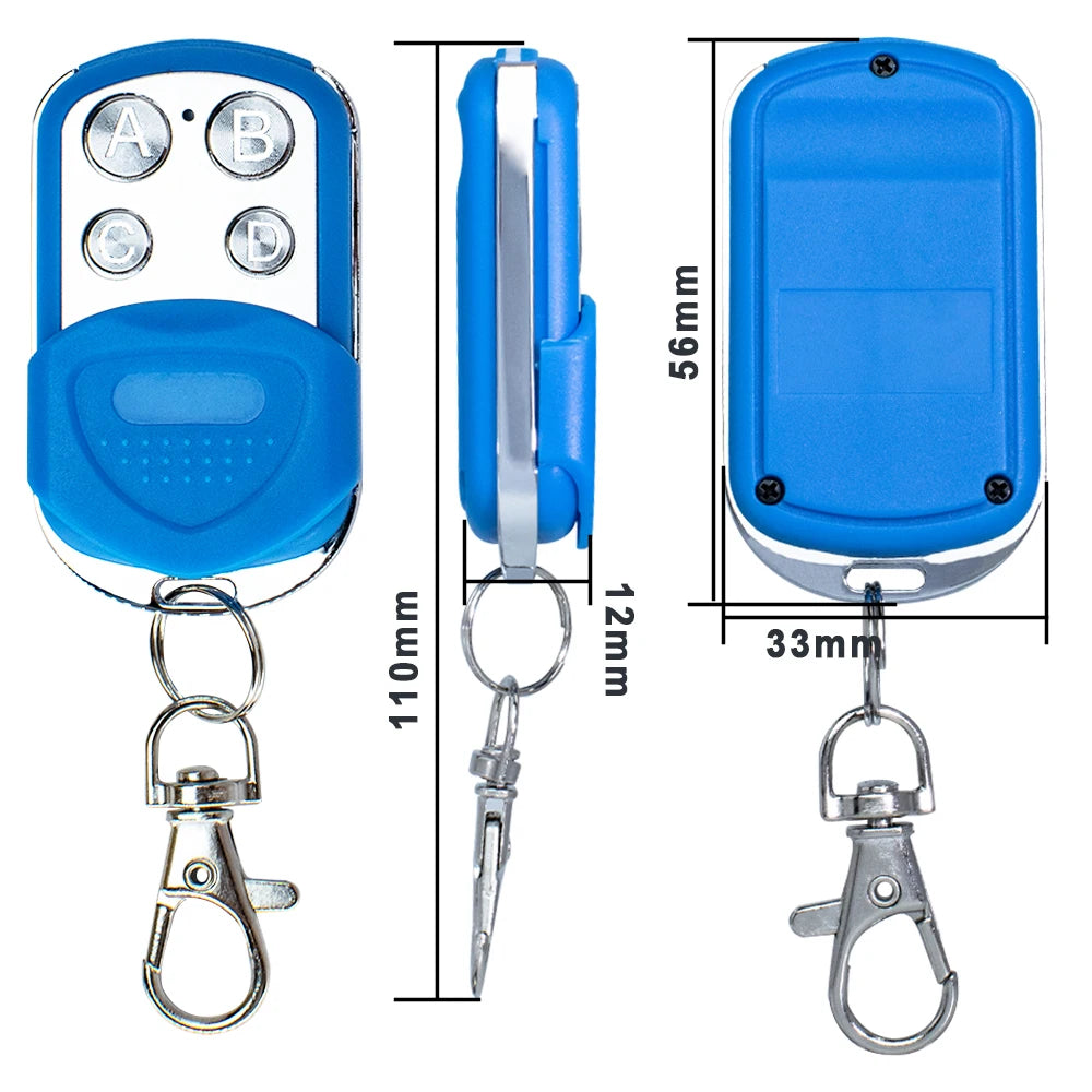 Universal 280–868MHz garage remote control – 4 in 1 multi-frequency gate key duplicator