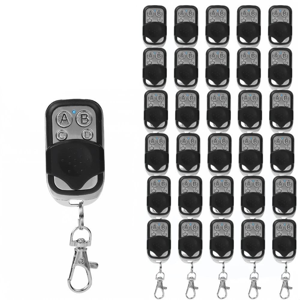 Universal 433MHz Garage Remote – 4-Button Cloning Duplicator with Long-Range Wireless Control