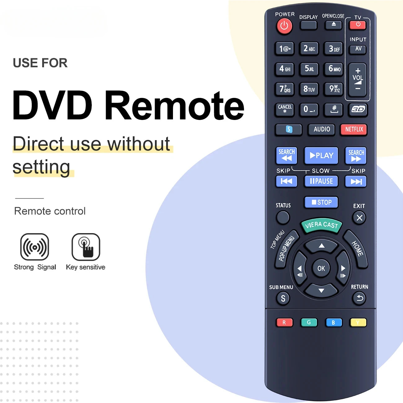 N2QAYB000574 Replacement Remote Control for DMP-BDT310 DMP-BDT210 DMP-BDT110 DMP-BDT215 Blu-ray Player