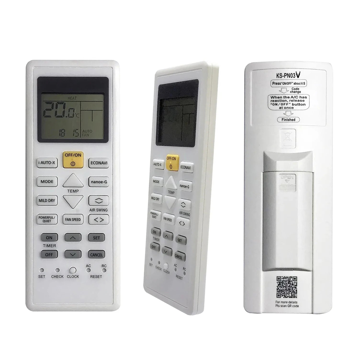 Panasonic Universal Replacement Remote Control for Split Air Conditioner Systems