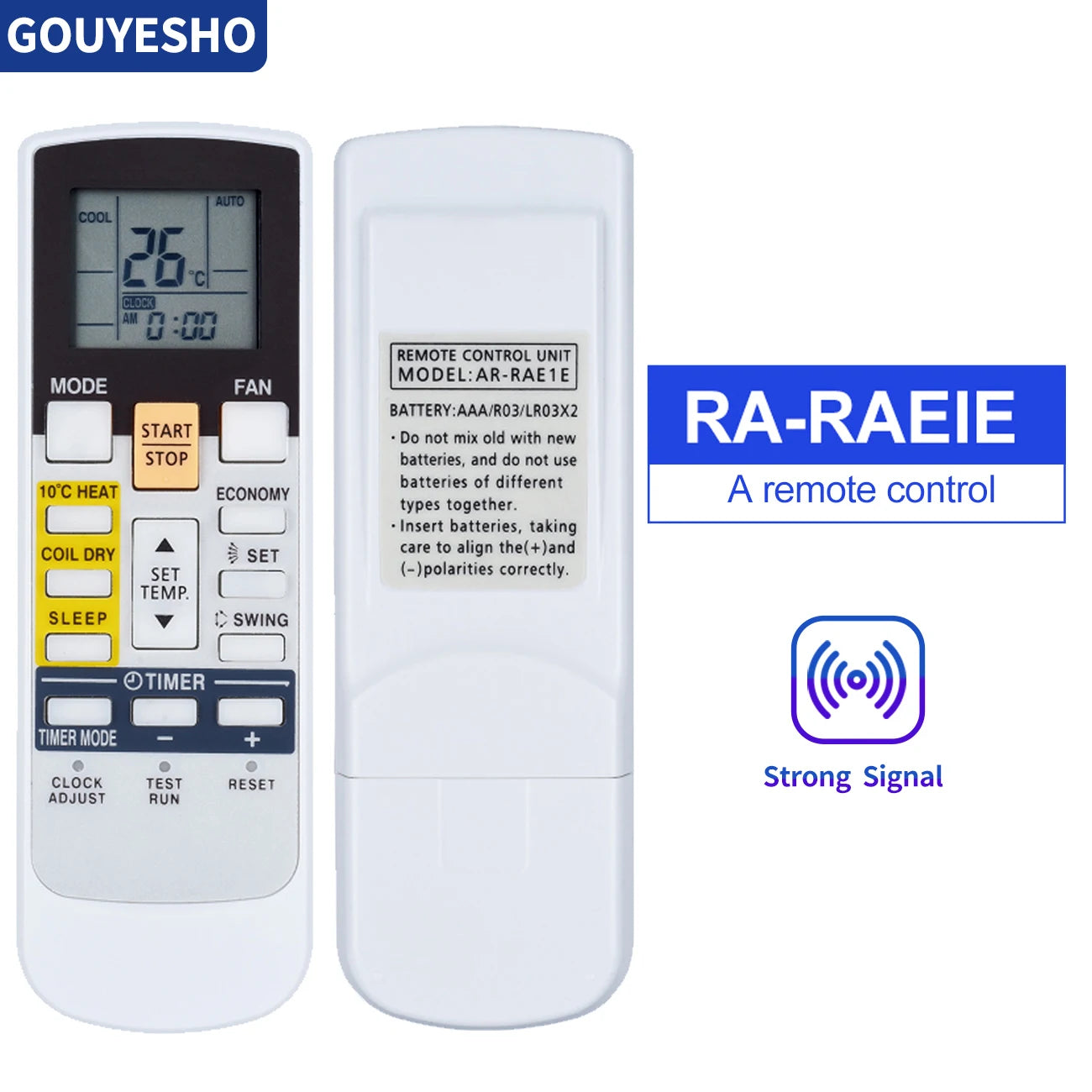 AR-RAJ1E RA-RAE1E Remote Control for FUJITSU Air Conditioner – GOUYESHO