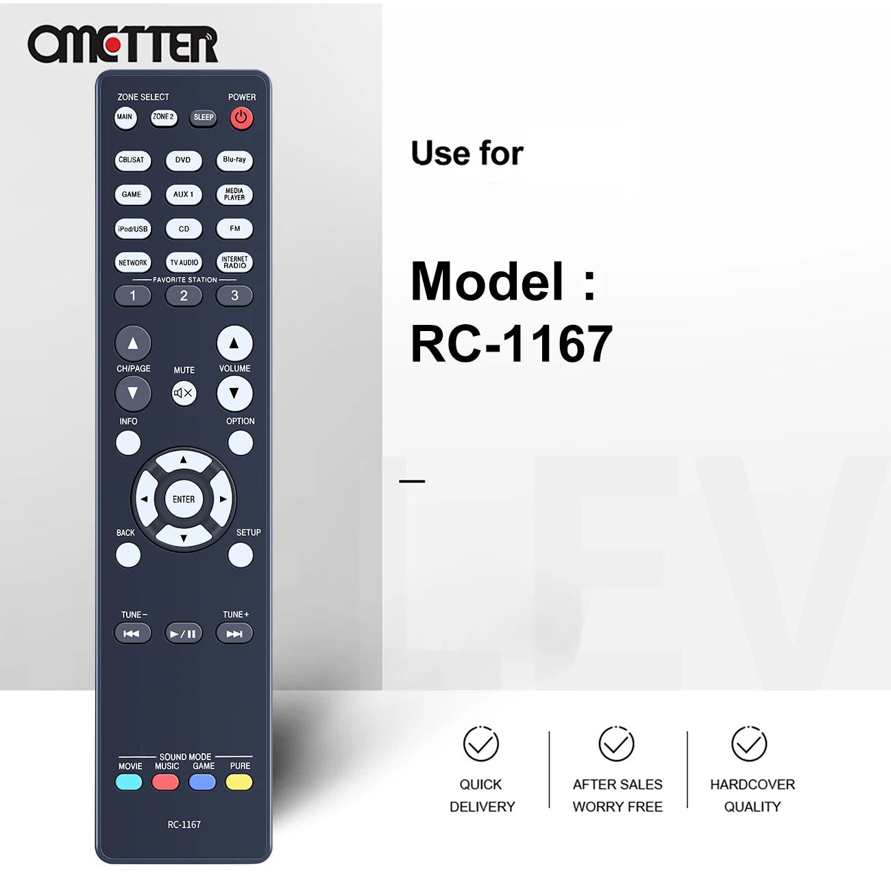 RC-1167 for DENON Remote Control AVR-1913 AVR-2113 AVR-2313 AV Receiver System