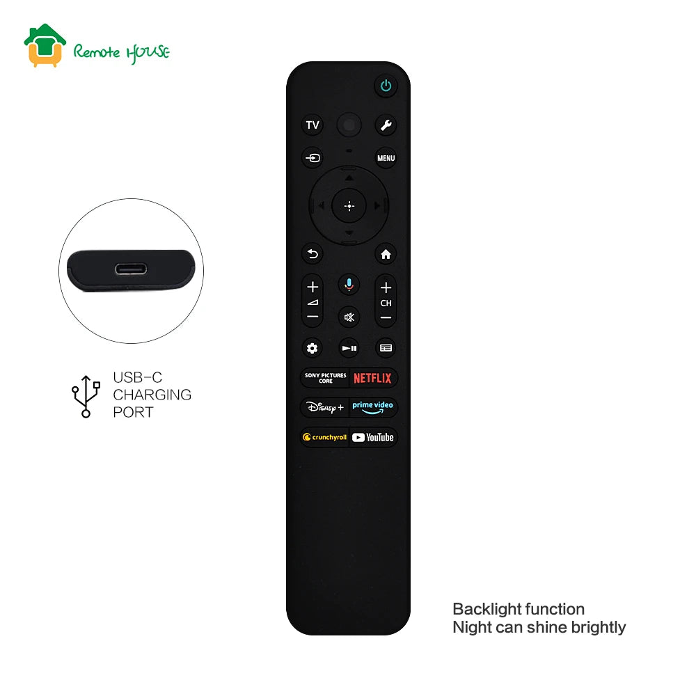 Voice Remote Control Replacement RMF-TX920U for 2023 to 2025 Smart TVs with Backlit Keys and USB Charging
