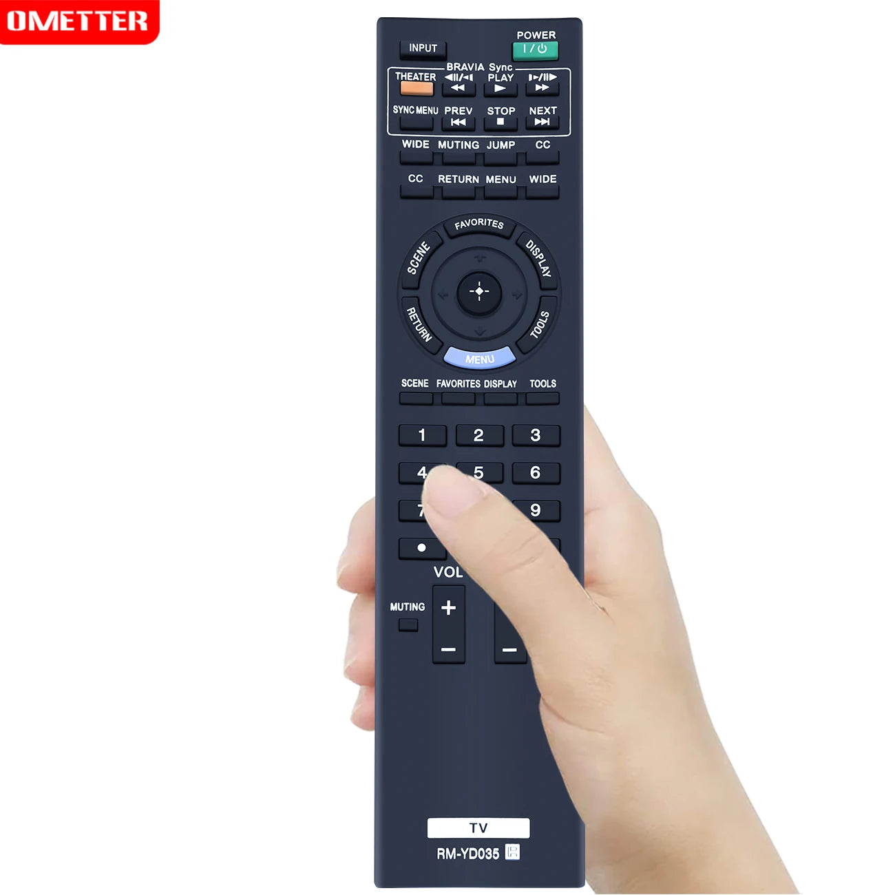 RM-YD035 Remote Control for Sony Bravia TVs – Direct Replacement for KDL Series Models