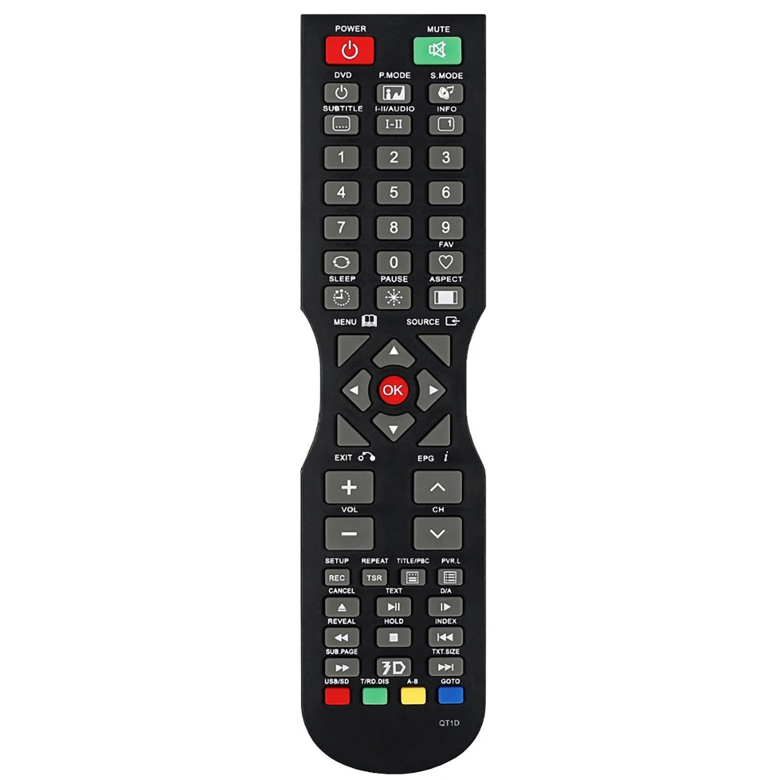 QT1D Replacement Remote for SONIQ TVs – Compatible with Over 40 Models