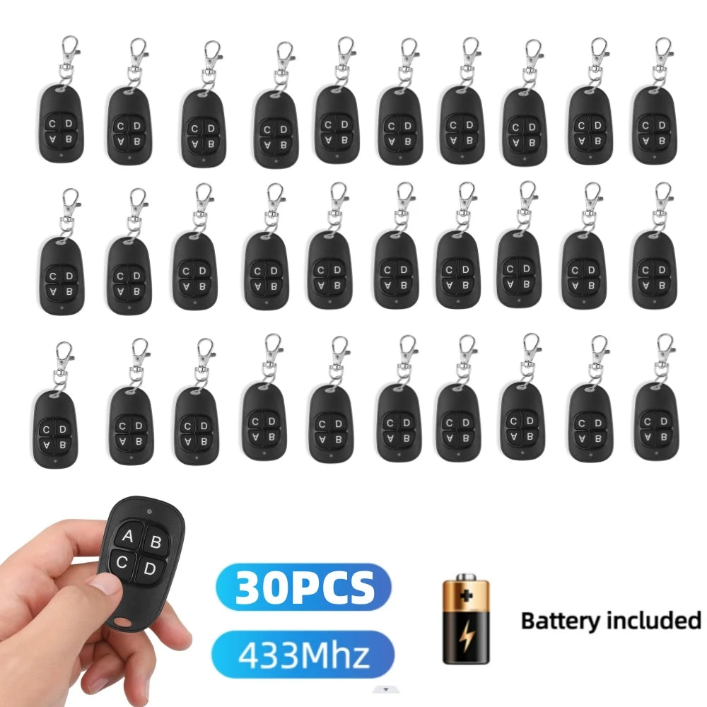 433MHz RF Remote Control Duplicator – 4CH Cloning Key Fob for Garage Doors & Gates