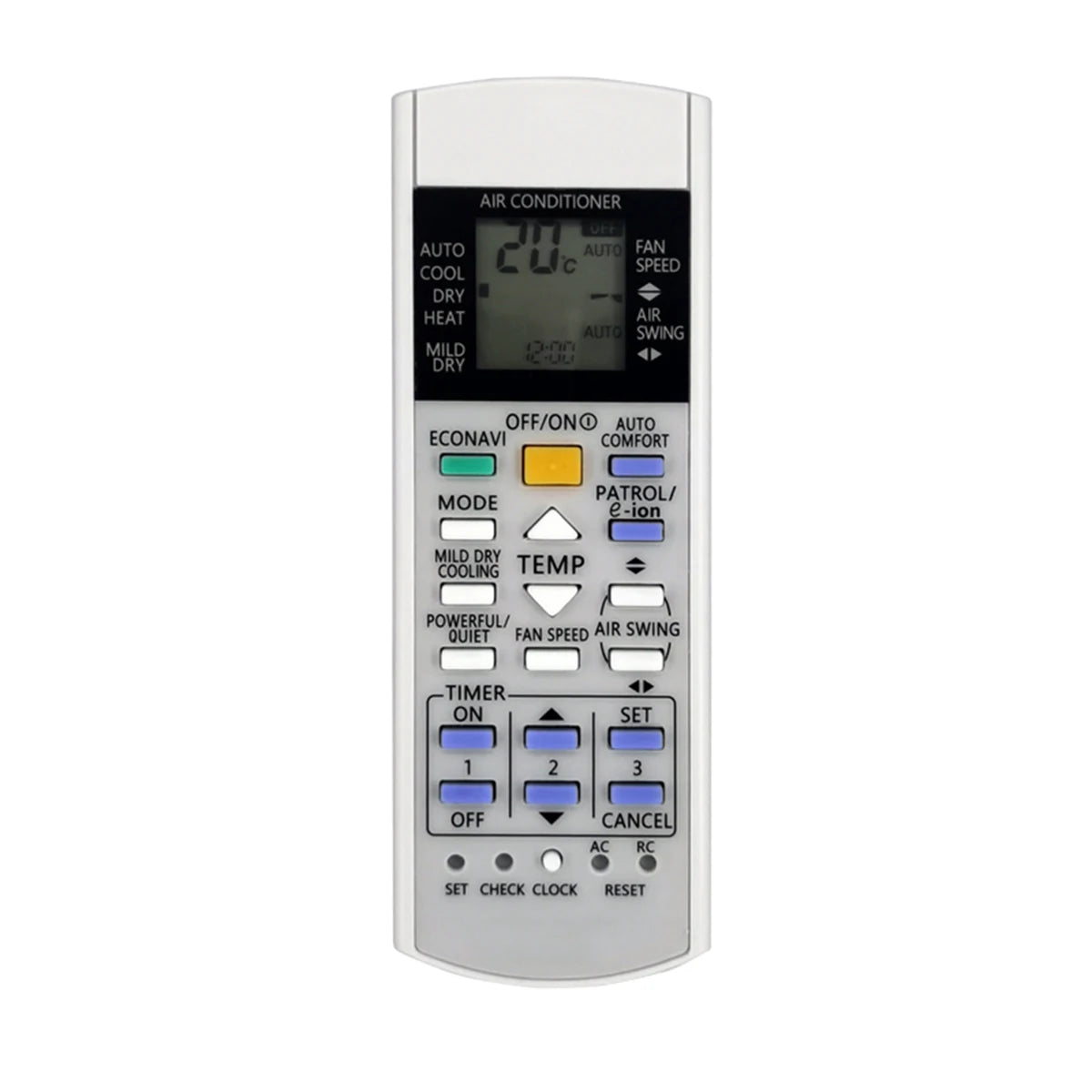 Panasonic A75C3299 Replacement Remote Control for Split Air Conditioner Systems