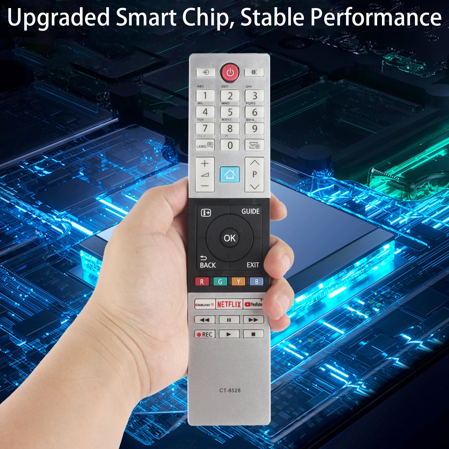 CT-8528 CT8528 Replacement Remote Control for Toshiba 24D2863DB 24D3863DB TV Netflix YouTube Rakuten
