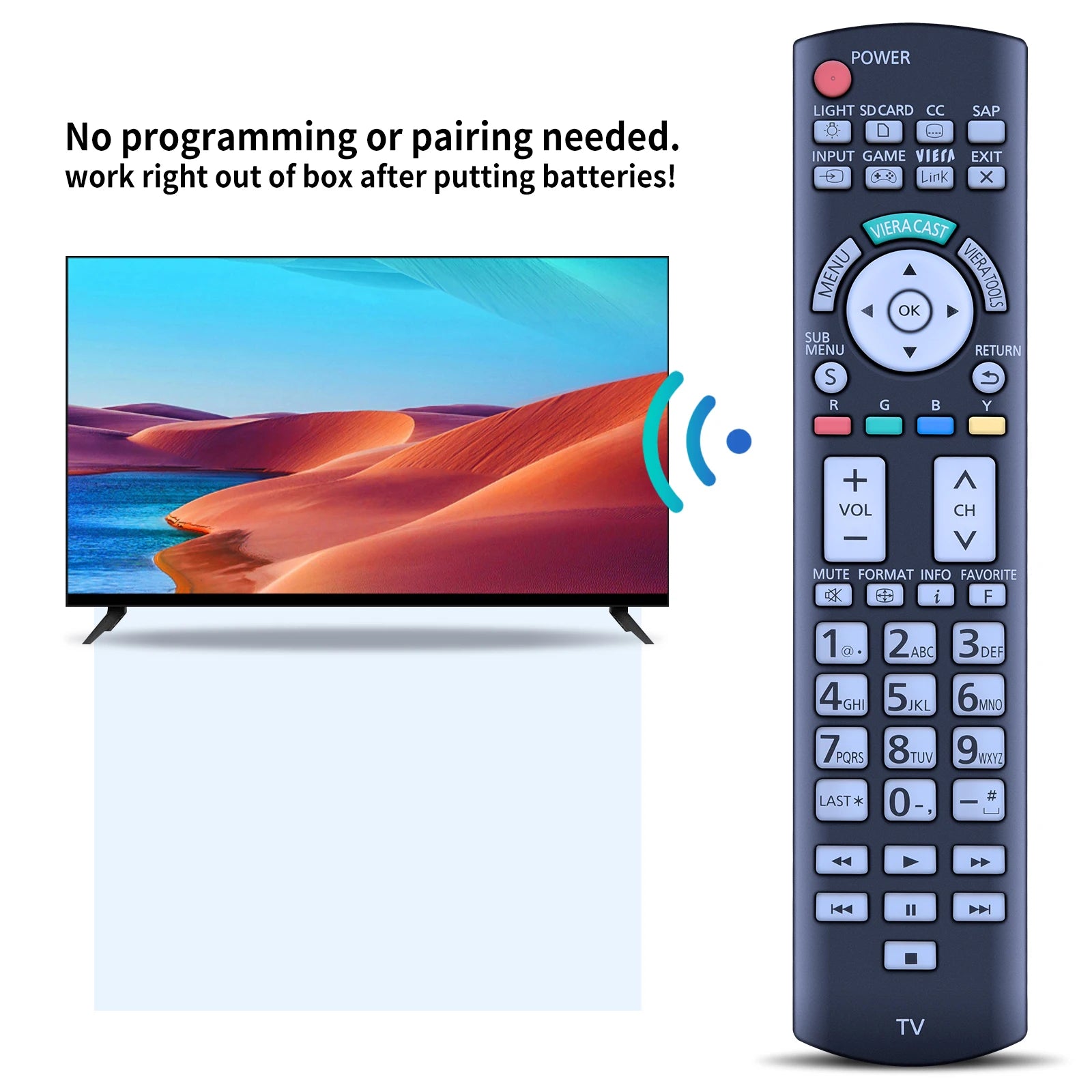 N2QAYB000486 Remote Control for Panasonic TCP42GT25 / TCP42G25 / TCP54VT25 | GOUYESHO