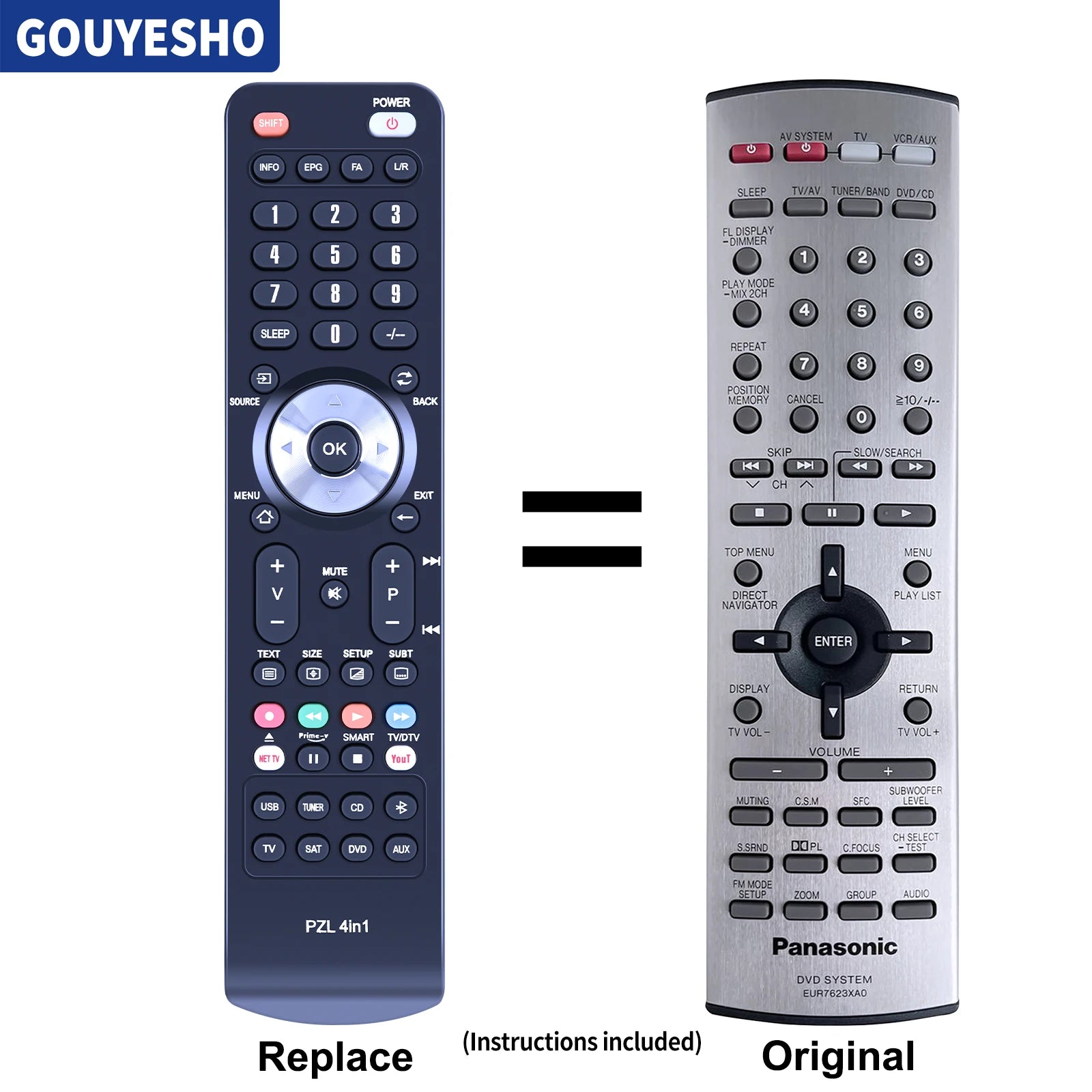 EUR7623X40 EUR7623XAO EUR7623X20 Replacement Remote for Panasonic SA-HT500 Home Theatre System