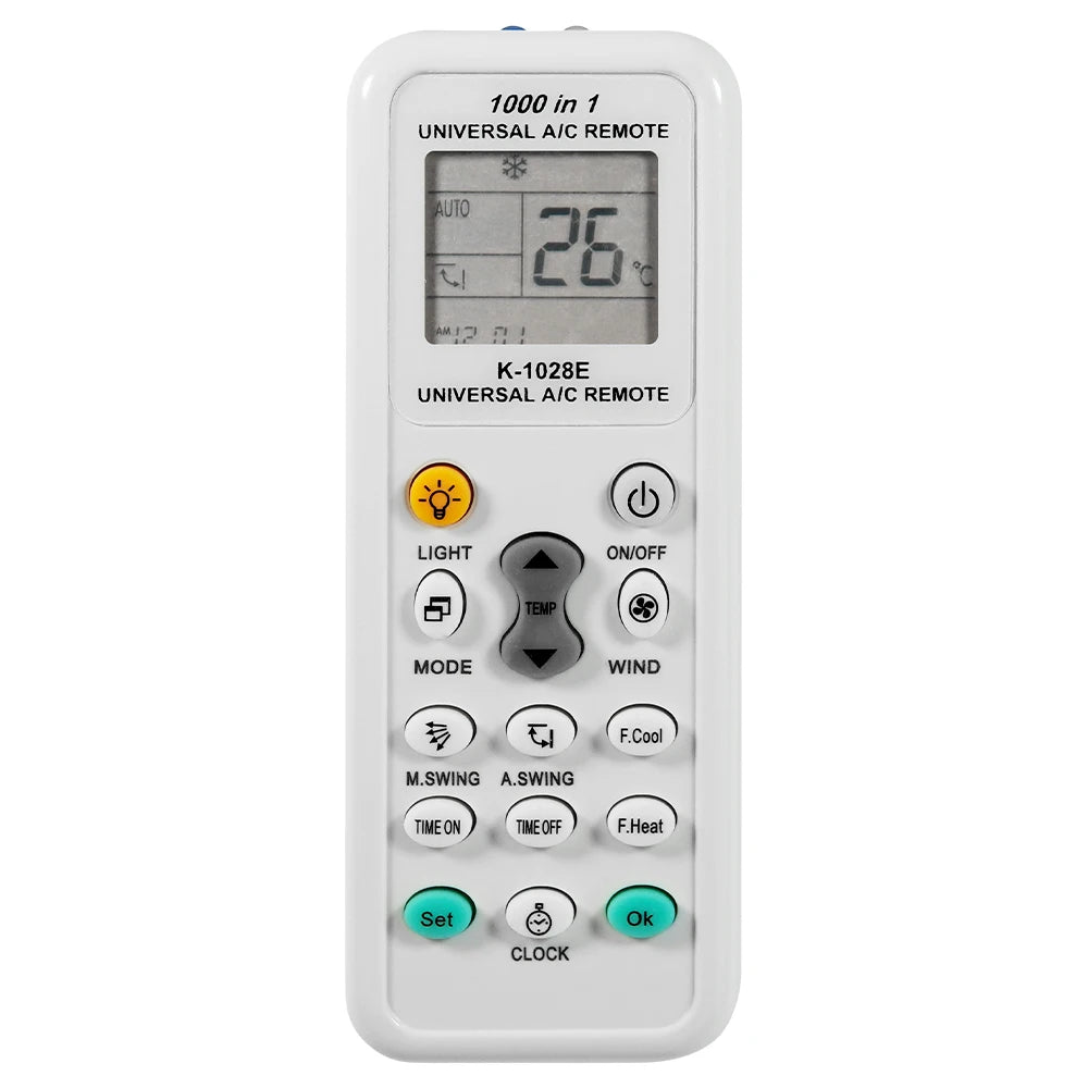 K-1028E 1000-in-1 Universal Remote Control with LCD for Air Conditioner