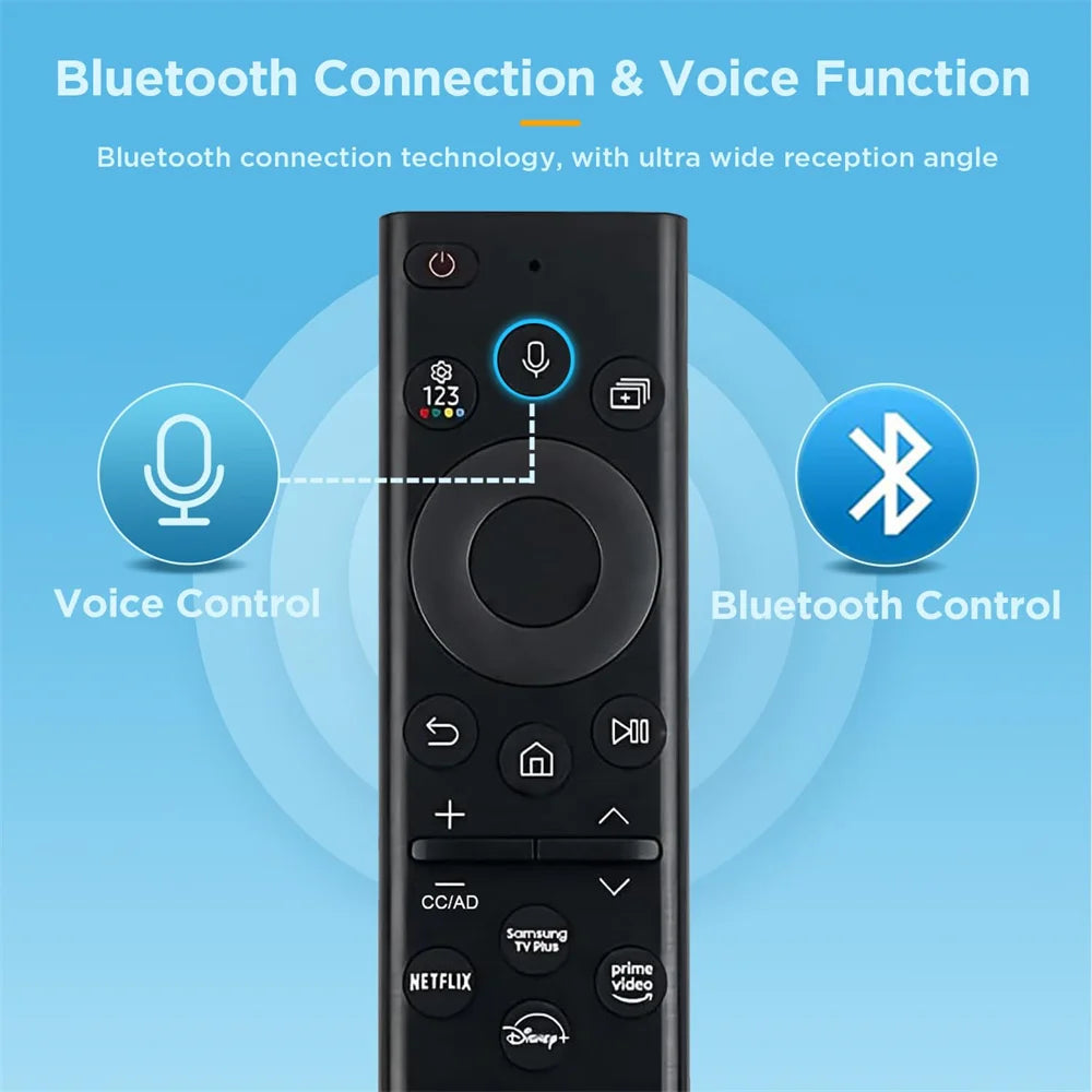 BN59-01385A Voice Remote for Samsung Smart TVs (2019–2022) – HUNNESOR, No Solar Charging