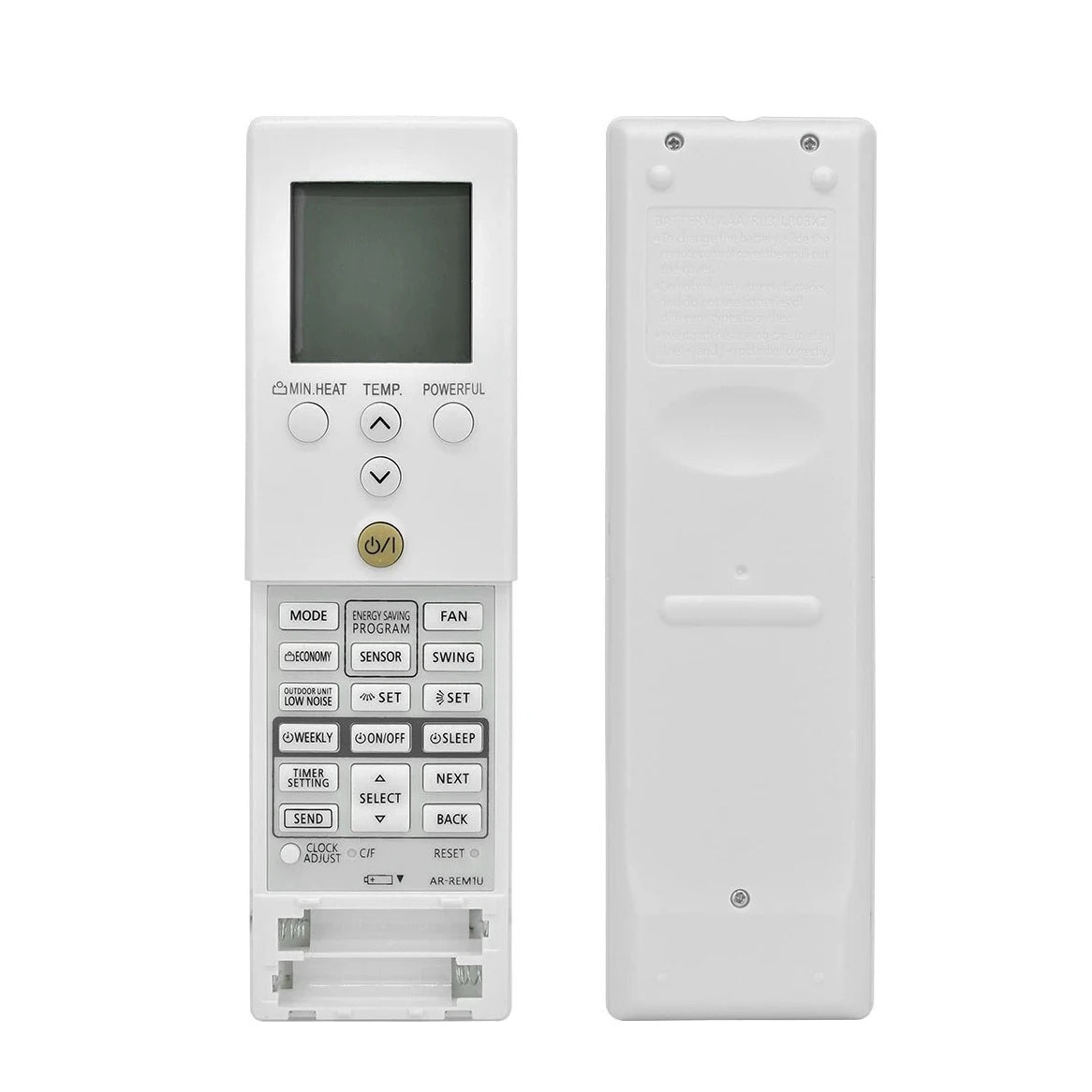 Fujitsu AR-REM5E Replacement Remote Control for Split Air Conditioner Systems