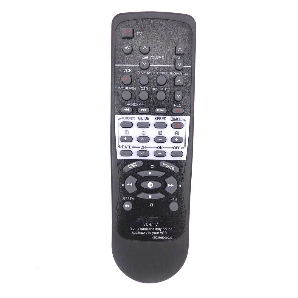 N2QAHB000032 Replacement Remote Control for TV VCR Video Cassette Recorder Player