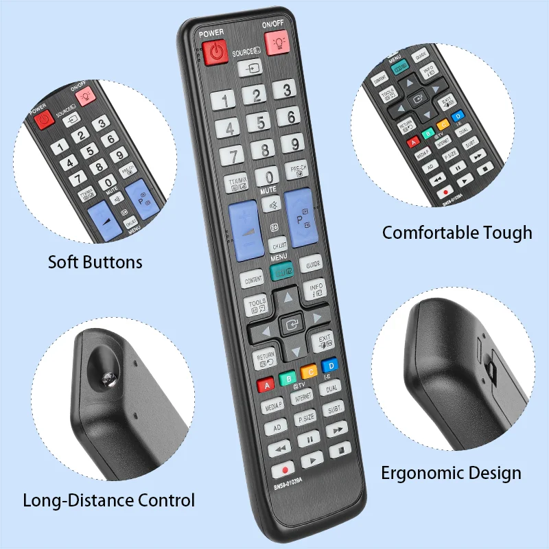 BN59-01039A Replacement Remote Control for LE60C650 LE55C670 LE46C650 LE40C650 Samsung TV