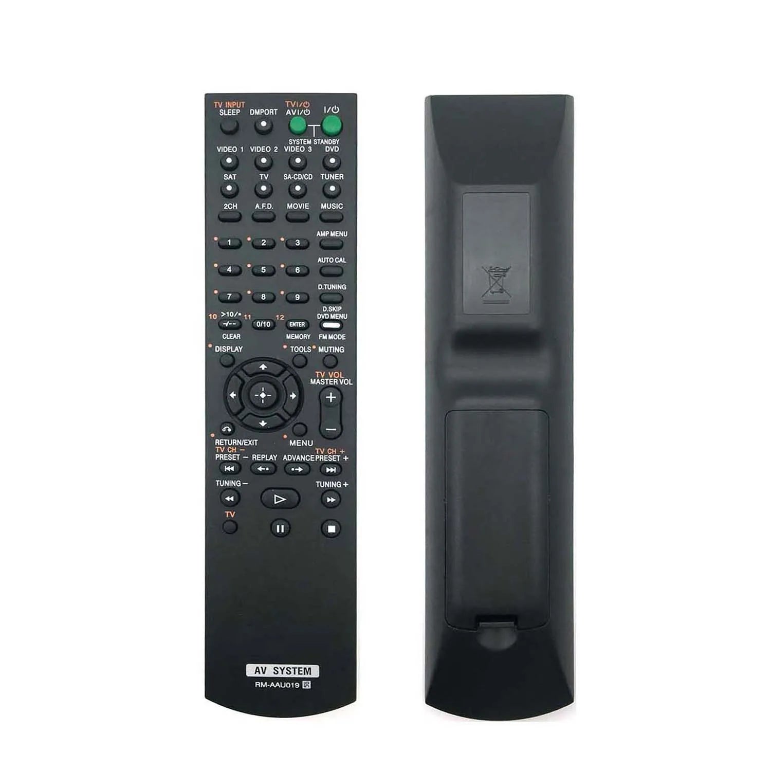 Sony RM-AAU019 Replacement Remote Control for STR and HT Series AV Receiver Systems