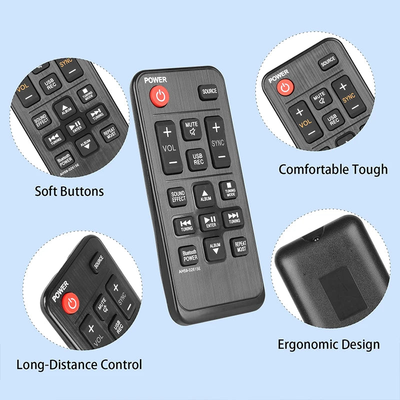 AH59-02615E AH5902615E Replacement Remote for TW-J5500 TW-H5500 Samsung Soundbar Audio System