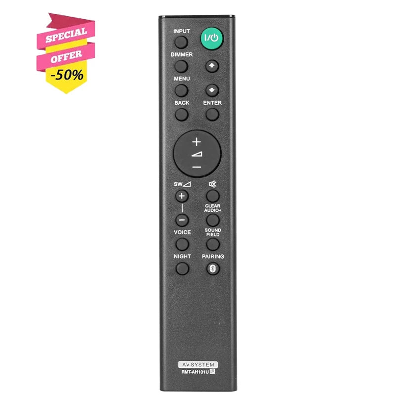 RMT-AH101U Replacement Remote for HT-CT380 HT-CT381 HT-CT780 SA-CT380 SA-CT780 Sony Soundbar