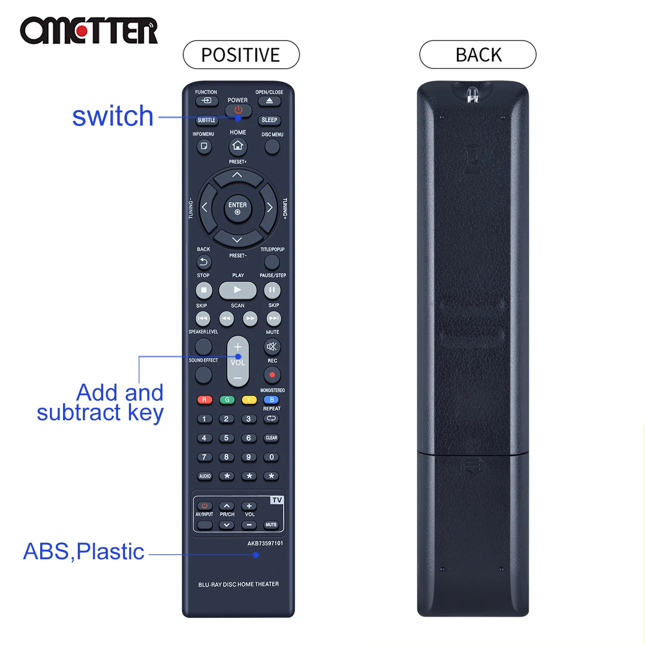 Remote Control for LG S42S2-S, BH4120S, BH6830S Blu-ray DVD Home Cinema System