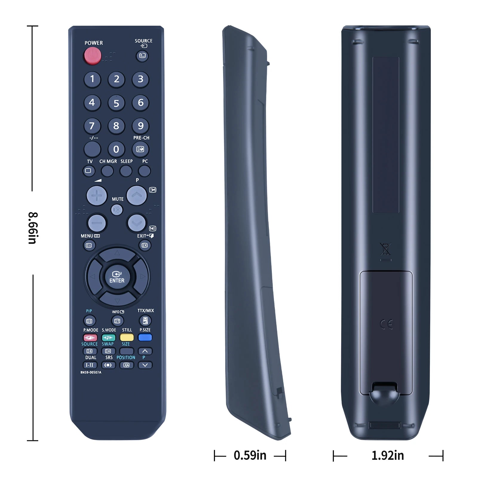 Samsung BN59 Series Replacement Remote Control for LCD and LED Televisions