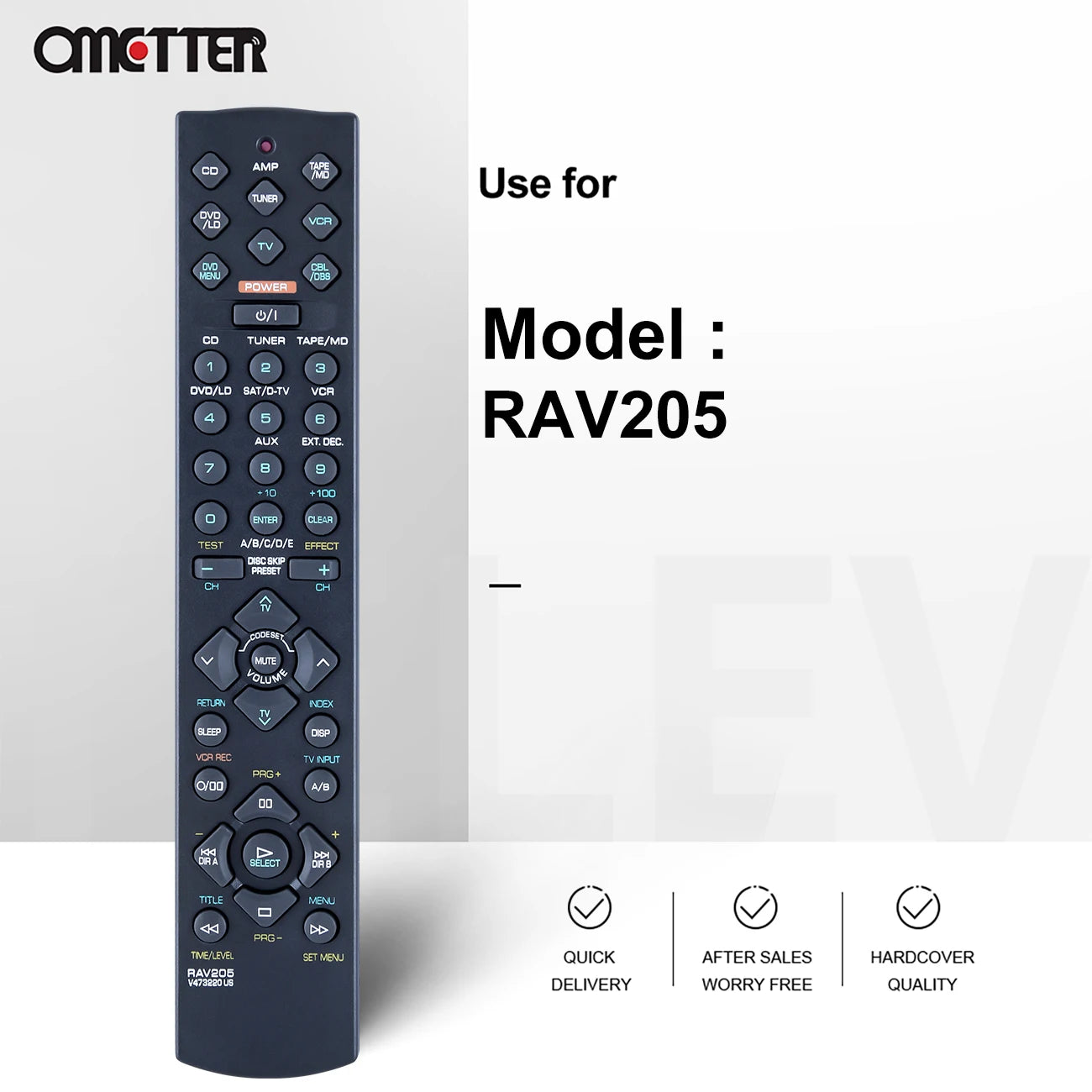 RAV205 RAV206 Remote for Yamaha RX-V396 RX-V420 YHT-17 AV Audio Systems