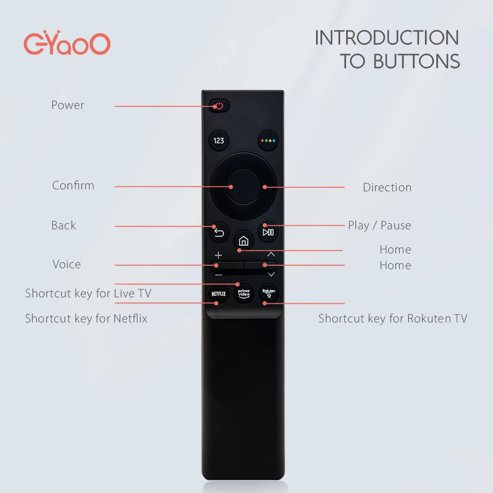 BN59-01358B Smart TV Remote for BN59-1358C BN59-1358D BN59-01350 BN59-01363 with Netflix Button