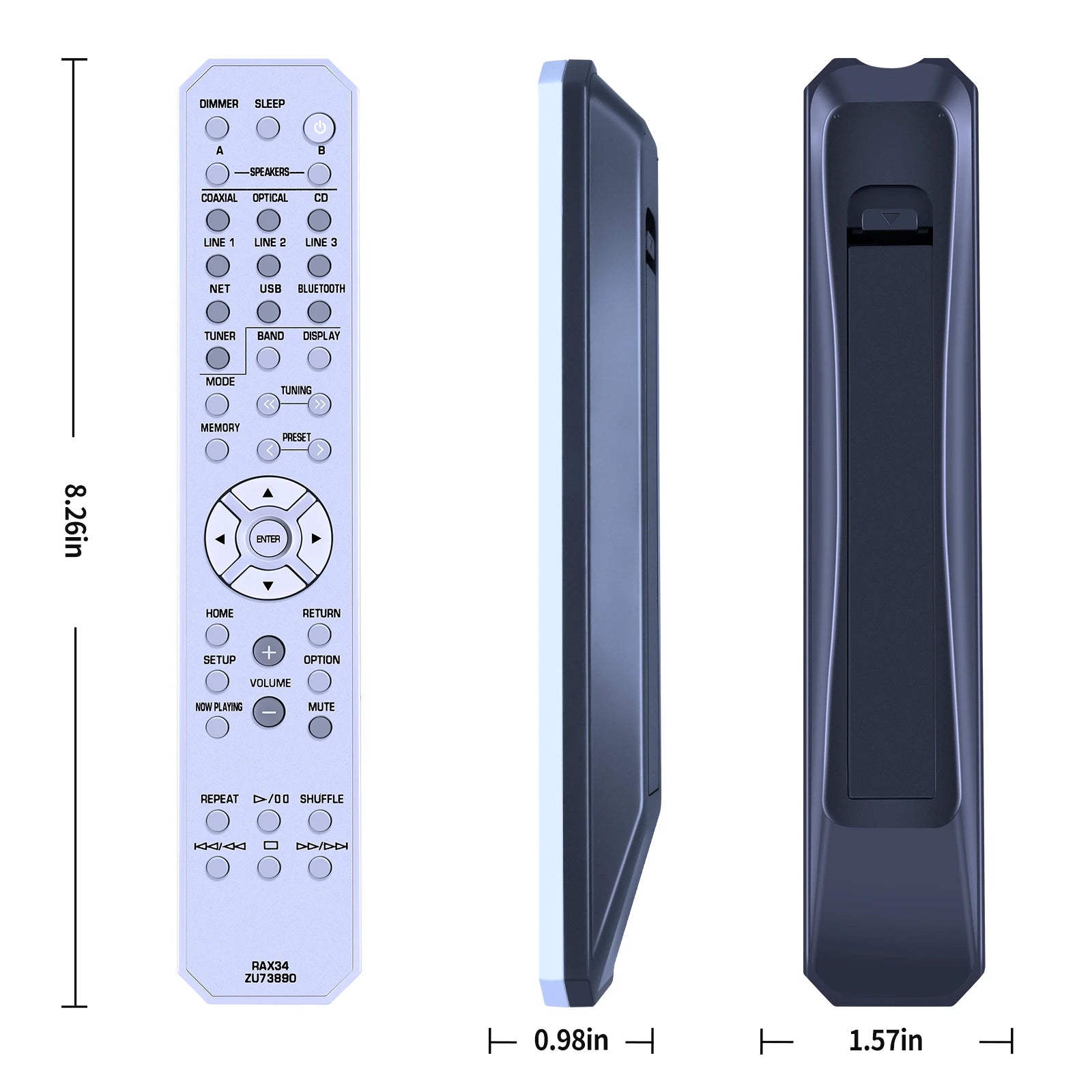 Remote Control RAX34 ZU73890 for Yamaha R-N402 R-N402D Audio/Video Receiver