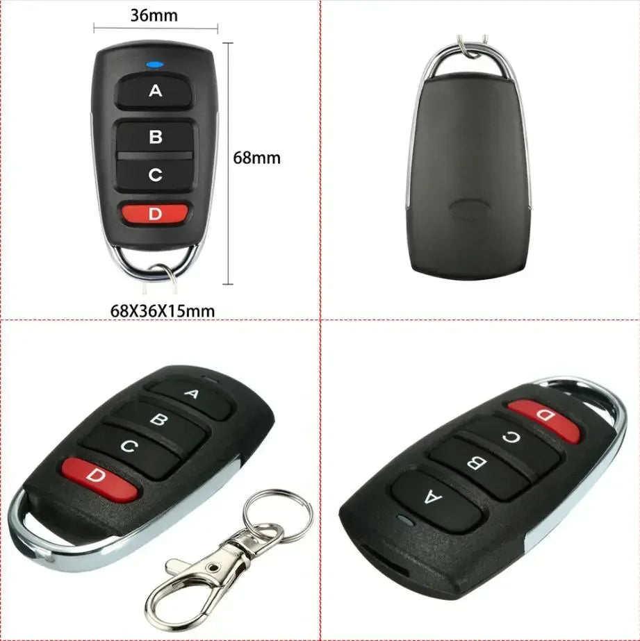 433MHz RF Wireless Remote Control Duplicator – Fixed Code Copy Transmitter Key Fob