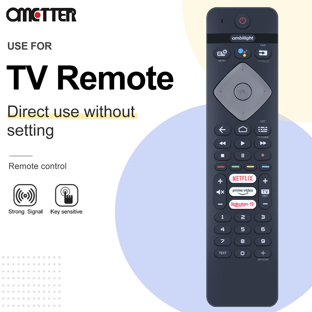 YKF463-BT12 Voice Remote for Philips TV 43PUS8536/12 55/65OLED876 PUS8556 – OMETTER