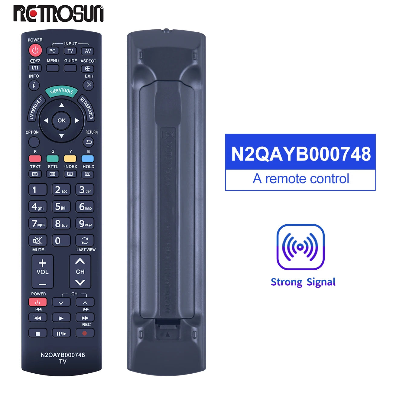 N2QAYB000748 Remote for Panasonic HDTV TV TH-50PZ850A TH-58PZ850A TH-65PZ850A Compatible Models