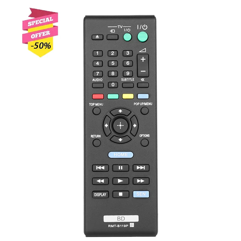 RMT-B119P Replacement Remote for BDP-S185 BDP-S390 BDP-S590 BDP-S3100 BDP-S5100 Sony Blu-ray Player