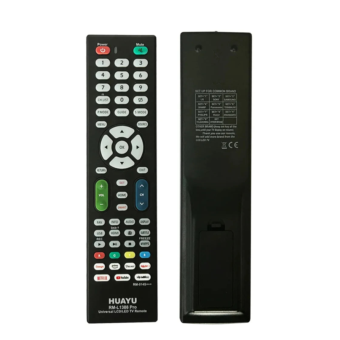 Universal Smart TV Replacement Remote Control for Changhong Ruba Ecostar Hyundai Intex JVC and More