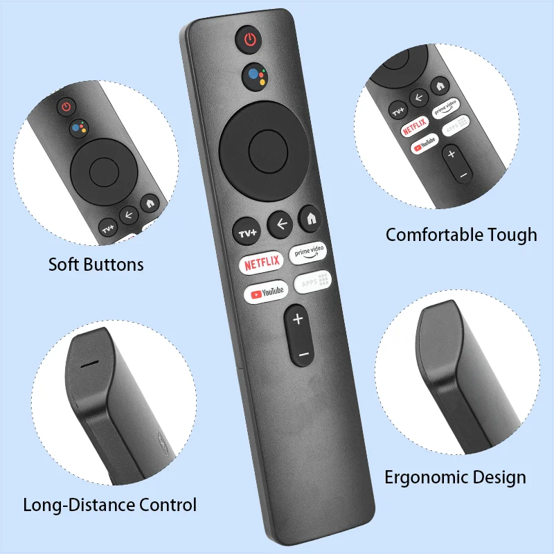 XMRM-M3 Voice Remote Control for L55M6-ESG L55M6-ARG MDZ-24-AA Smart TV Netflix Prime Video YouTube