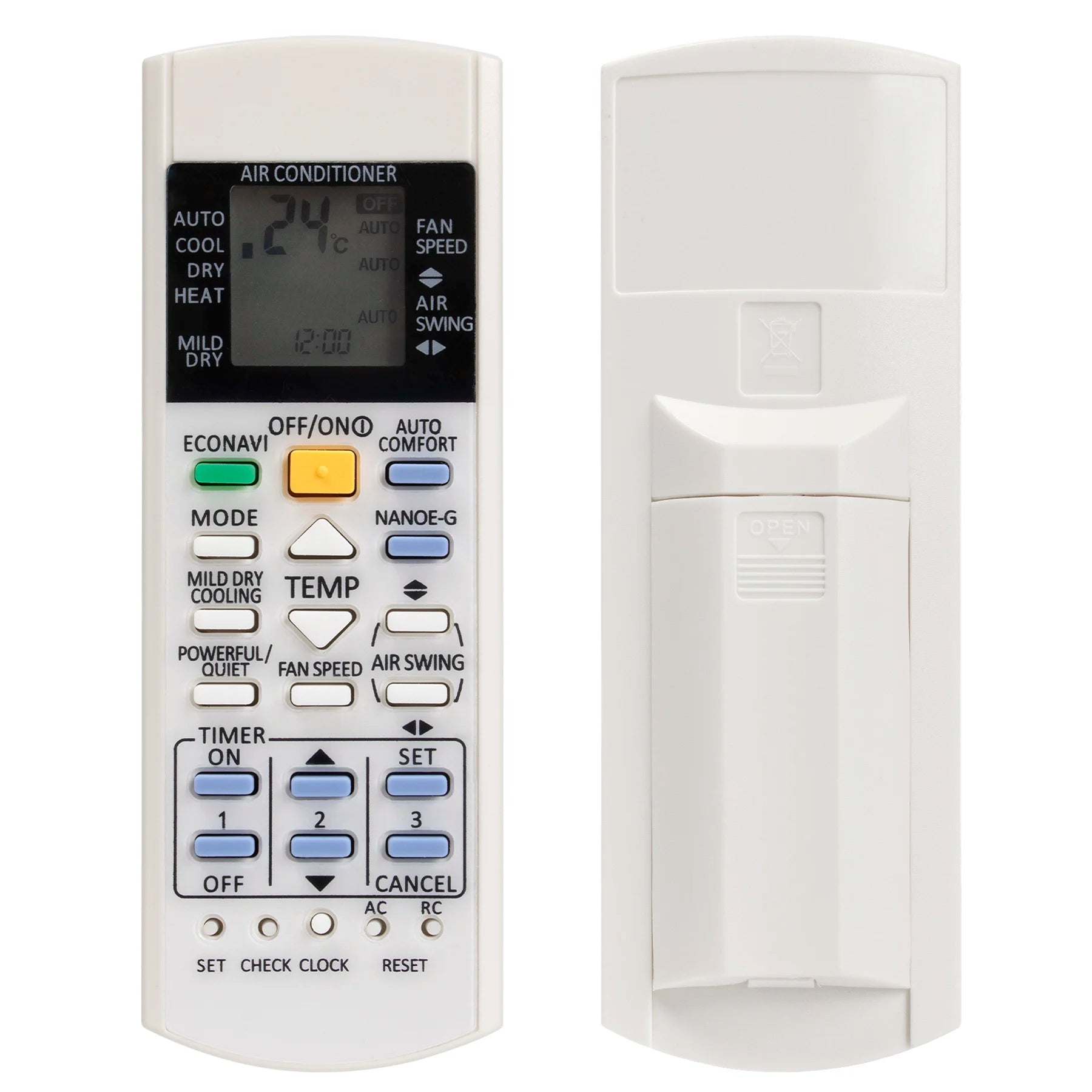 Remote Control for Panasonic Air Conditioner A75C3208 A75C3706 A75C3300 A75C3607 KTSX5J