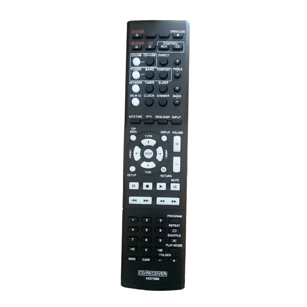 Pioneer AXD7688 Replacement Remote Control for XC-P01 and XC-P01DAB Hi-Fi Audio Systems
