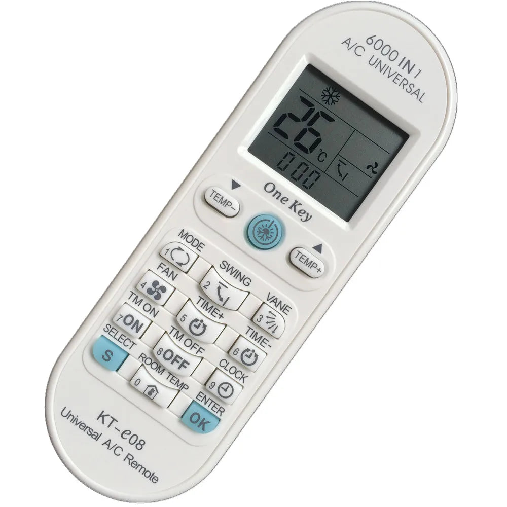 KT-e08 6000-in-1 Universal Air Conditioner Remote Control for Toshiba Panasonic Sanyo Fujitsu A/C