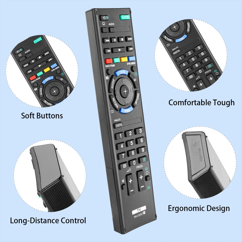 RM-ED057 RMED057 Replacement Remote for KDL-60R520A KDL-70R550A KDL-60R550A Sony TV