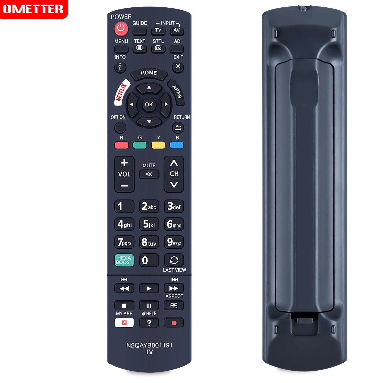 OMETTER N2QAYB001191 TV Remote Control for Panasonic TC-58EX750C TC-65EX750C TH-32FS500A TH-40FS500A