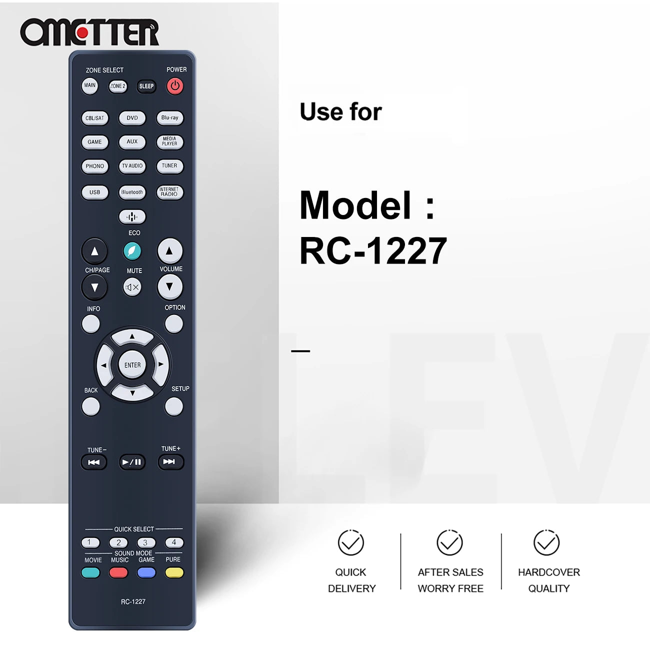 RC-1227 RC-1226 Remote Control for Denon AVR-S730H S740H S750H S640H S650H Receivers