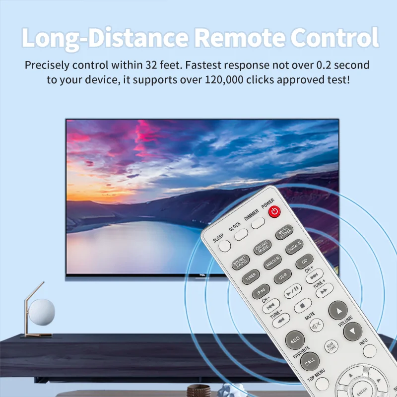 RC-1174 Replacement Remote for RCD-N8 RCD-N9 RCD-N10 DRA-N5 AV-175 Denon Network CD Receiver