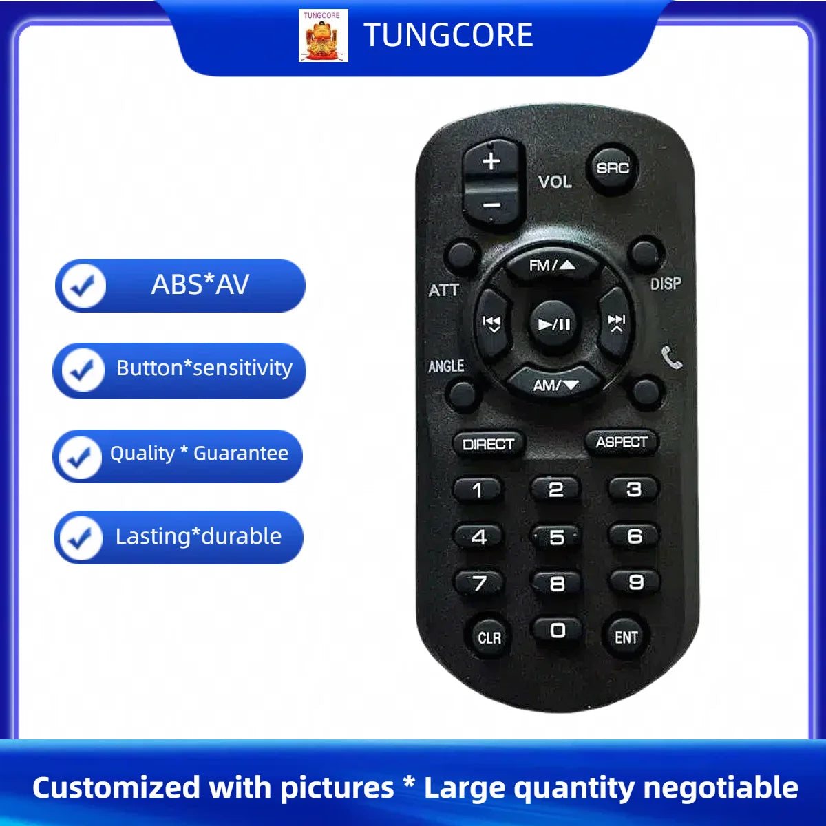 Replacement Remote Control for JVC DVD and CD Receiver Systems Compatible with KW Series Models