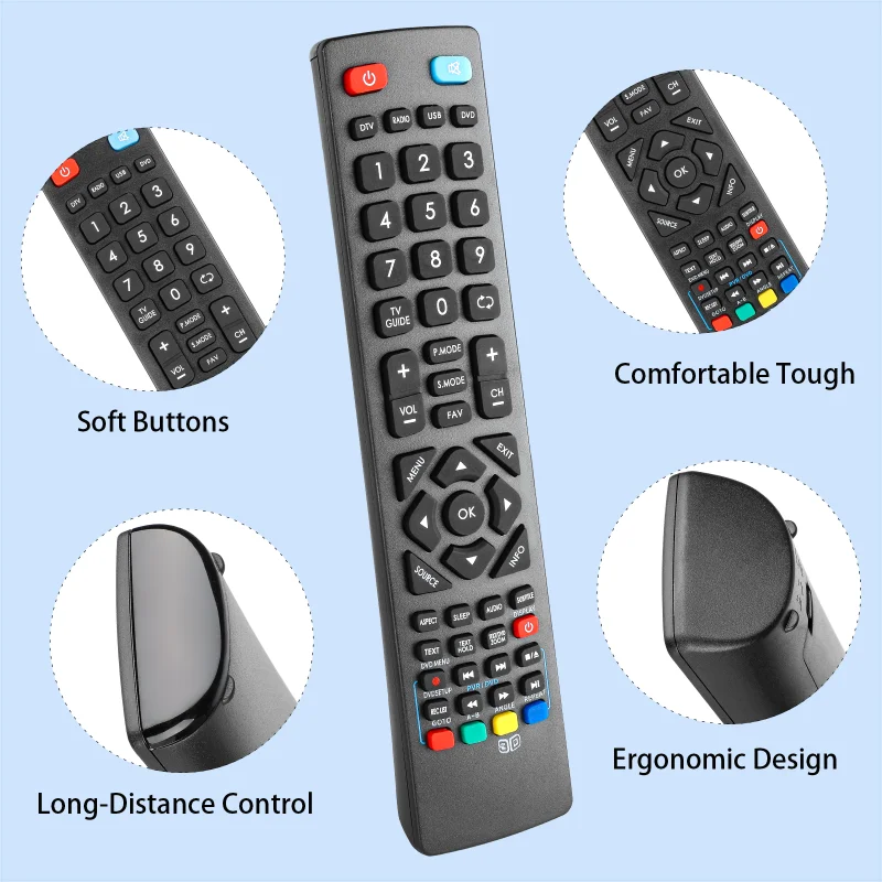 DH-1418 DH-2096 Replacement Remote for 32/133VDW 32/133VDB BUSH Blaupunkt 3D LCD Smart TV