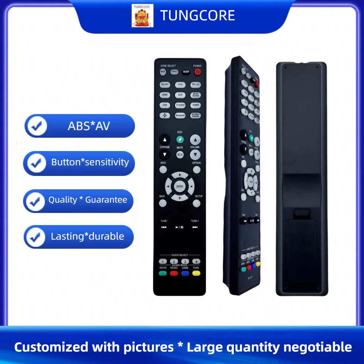 Replacement Remote Control for Denon AV Receiver Systems Compatible with AVR and AVR-X Series Models
